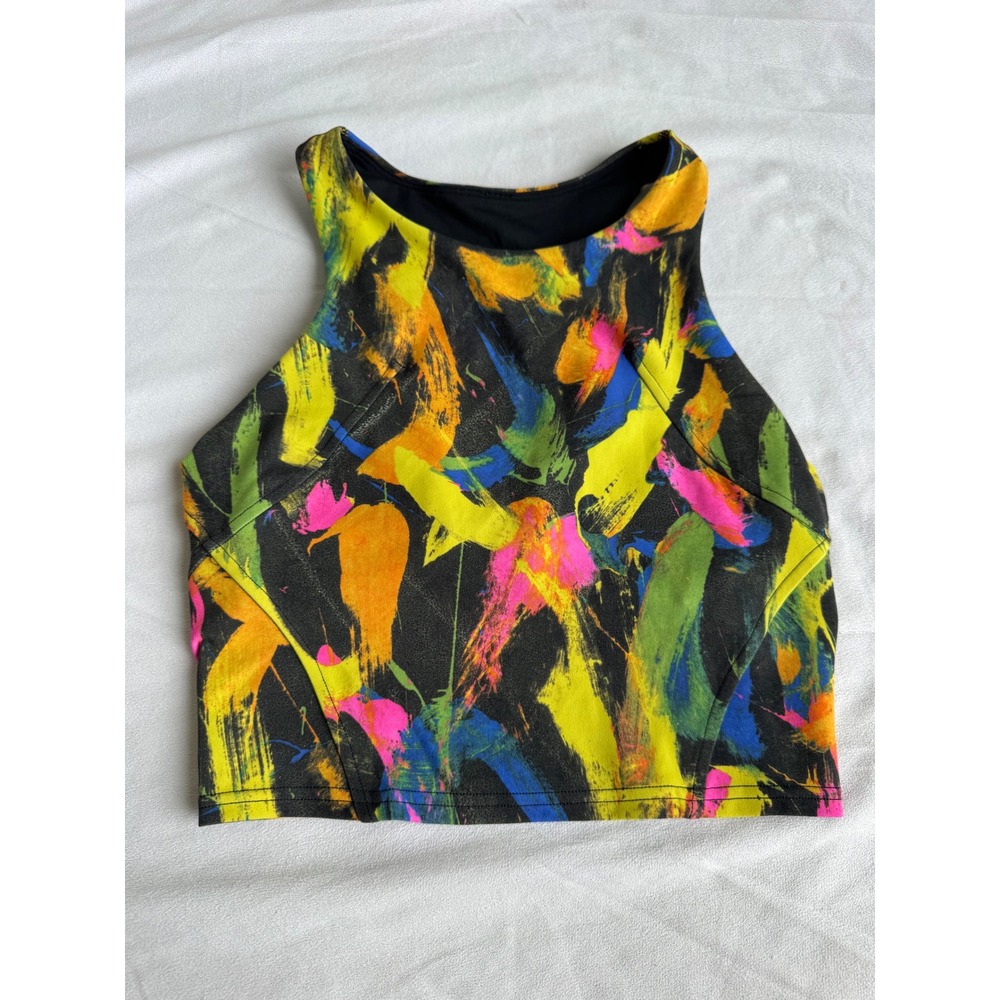 Lululemon Invigorate Training Tank Top Hyper Flow Neon bright Crop 2 LW1DJZS